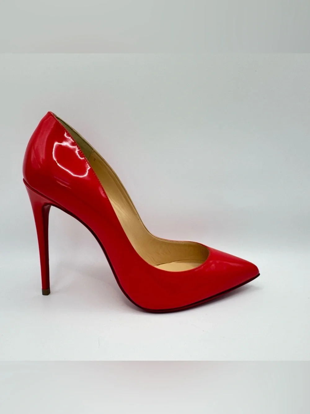 Christian Louboutin Kate 100 Patent Leather Red Pump Size 36 Excellent - Picture 5 of 9
